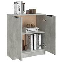 Dressoir 60x30x70 cm bewerkt hout betongrijs - thumbnail