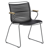 Houe Click Dining tuinstoel met arm Black - thumbnail