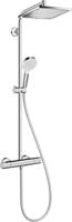 Hansgrohe Crometta E 240 1jet showerpipe met thermostaat chroom 27271000 - thumbnail