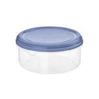 Rotho RONDO Koelkast Bewaardoos Rond 1.25L Horizon Blauw/Transparant - thumbnail