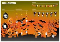 Party Vlaggenlijn Happy Halloween (10m) - thumbnail