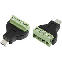 TRU COMPONENTS MN-USB4M USB-connector met schroefaansluiting Stekker, recht Micro-USB-stekker type B Inhoud: 1 stuk(s) - thumbnail