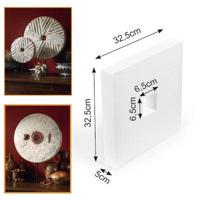 Vaessen Creative • piepschuim plaat 32,5x32,5x5cm met gat 6,5x6,5cm - thumbnail