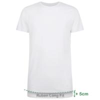 2-pak Extra Lange T-shirts heren - Ruben - Bamboe lange ondershirts voor mannen - Bamboe ondergoed heren Wit en zwart - thumbnail