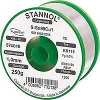 Stannol KS115 Soldeertin, loodvrij Spoel Sn99,3Cu0,7 ROM1 250 g 1 mm - thumbnail