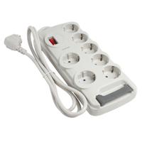 Tafelcontactdoos 7-voudig met overspanningsbeveiliging wit - thumbnail