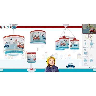 Dalber Kinderkamer hanglampPolice 3-lichts rood met blauw - 60614