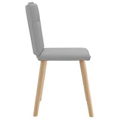 Eetkamerstoelen 4 st stof wolk grijs