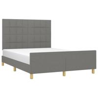 Bedframe zonder matras stof donkergrijs 140x200 cm - thumbnail