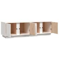 Tv-meubel 140x40x40 cm massief grenenhout wit - thumbnail