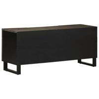 Tv-meubel 105x33x46 cm massief mangohout zwart - thumbnail