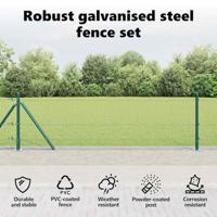 VidaXL Afrasteringspaal groen 25 x 0,6 m (19 x 19 mm gaas) - thumbnail