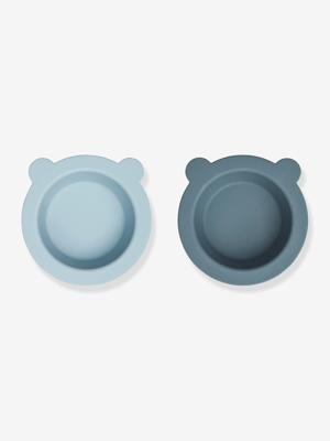 Set van 2 kommen met zuignappen Peony - LIEWOOD blauw Set van 2 kommen met zuignappen Peony - LIEWOOD blauw