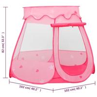 VidaXL Kinderspeeltent met 250 ballen 102x102x82 cm roze - thumbnail
