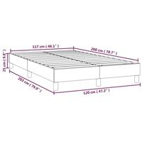 Boxspringframe fluweel donkergrijs 120x200 cm - thumbnail