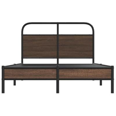 Bedframe zonder matras bewerkt hout bruin eikenkleur 120x190 cm