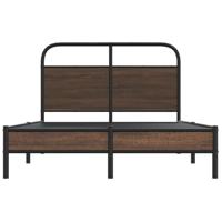 Bedframe zonder matras bewerkt hout bruin eikenkleur 120x190 cm - thumbnail
