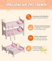 Houten Poppen Stapelbed - Puntos Grijs - thumbnail