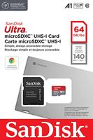 Sandisk MicroSDXC Ultra Android 64GB 140MB/s CL10 Chromebook - thumbnail