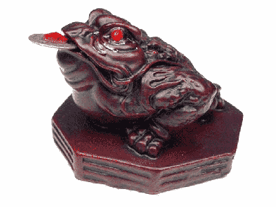 Minibeeldje Feng Shui Kikker Rood - 6 cm Minibeeldje Feng Shui Kikker Rood - 6 cm