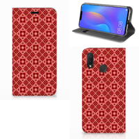 Huawei P Smart Plus | Hoesje met Magneet | Batik Rood - thumbnail