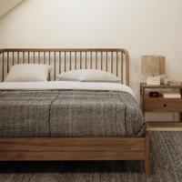 Ethnicraft Bed 'Spindle' Gerecycled Teak, 160 x 200cm - thumbnail