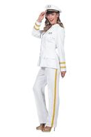 Luxe navy officier kostuum dames - thumbnail