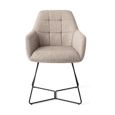 Jesper Home Eetkamerstoel 'Noto' Beehive Black, kleur Biscuit Beach Jesper Home Eetkamerstoel 'Noto' Beehive Black, kleur Biscuit Beach