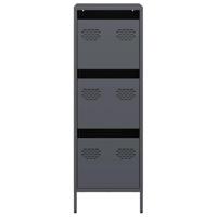 Hoge kast 39x35x103,5 cm staal antracietkleurig - thumbnail