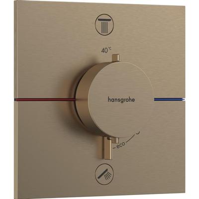 Hansgrohe Showerselect Comfort E thermostaat inbouw voor 2 functies brushed bronze 15572140