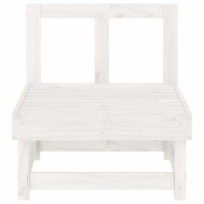 Tuinmiddenbank massief grenenhout wit