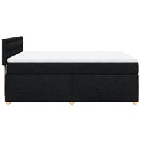 Boxspring met matras stof zwart 140x190 cm - thumbnail