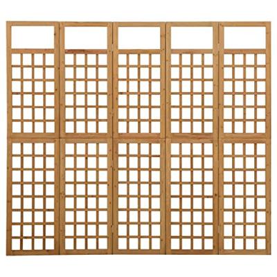 Kamerscherm/trellis met 5 panelen 201,5x180 cm vurenhout