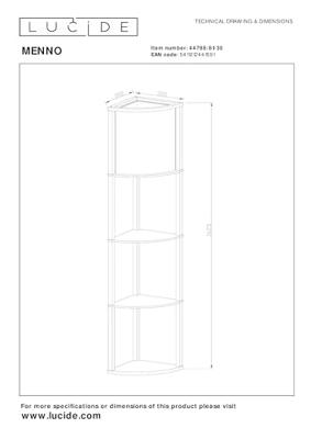 Lucide MENNO - Vloerlamp - 1xE27 - Zwart Lucide MENNO - Vloerlamp - 1xE27 - Zwart