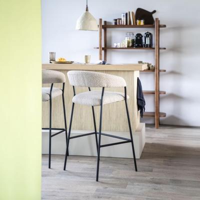 Eleonora Barkruk 'Luka' Bouclé, kleur Taupe (zithoogte 68cm)