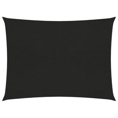 VidaXL Zonnezeil 160 g/m² 3x4 m hdpe zwart