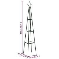 VidaXL Plantenklimrekken 2 st 35x35x195 cm ijzer donkergroen - thumbnail