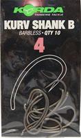 Korda Kurv Shank Barbless Haak Size 4, 10 st - thumbnail