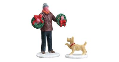 Lemax tree lot figure s/2 kerstdorp figuur type 2 Vail Village 2017