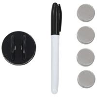 Whiteboard voor aan de wand magnetisch 100x60 cm glas - thumbnail