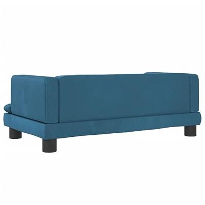 Kinderbank 80x45x30 cm fluweel blauw