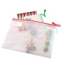 Opbergtas Tarifold met rits 250x115mm PVC rood | 8 stuks - thumbnail