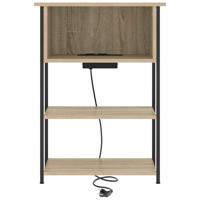 Nachtkastje Sonoma eiken 55 x 31 x 76 cm Bewerkt hout - thumbnail