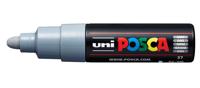 Paintmarker Uni POSCA PC7M breed grijs - thumbnail