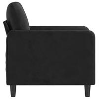 Fauteuil 60 cm fluweel zwart - thumbnail