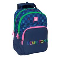 Schoolrugzak Benetton Damero Marineblauw 32 x 42 x 15 cm - thumbnail