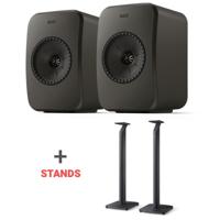 KEF Combi Deal LSX II LT+ S1 Floor Stands + C-Link interspeakerkabel 8 M - Zwart - thumbnail