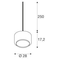 SLV PANTILO 28 1003007 Hanglamp Halogeen E27 Koper - thumbnail
