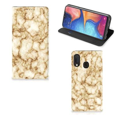Samsung Galaxy A20e | Standcase | Marmer Goud Samsung Galaxy A20e | Standcase | Marmer Goud