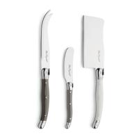 Lou Laguiole houten kaasmessen set 3-delig - thumbnail